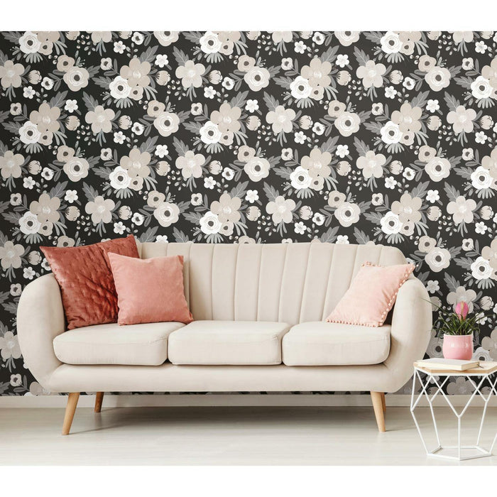 RoomMates Poppy Floral Peel & Stick Wallpaper - EonShoppee