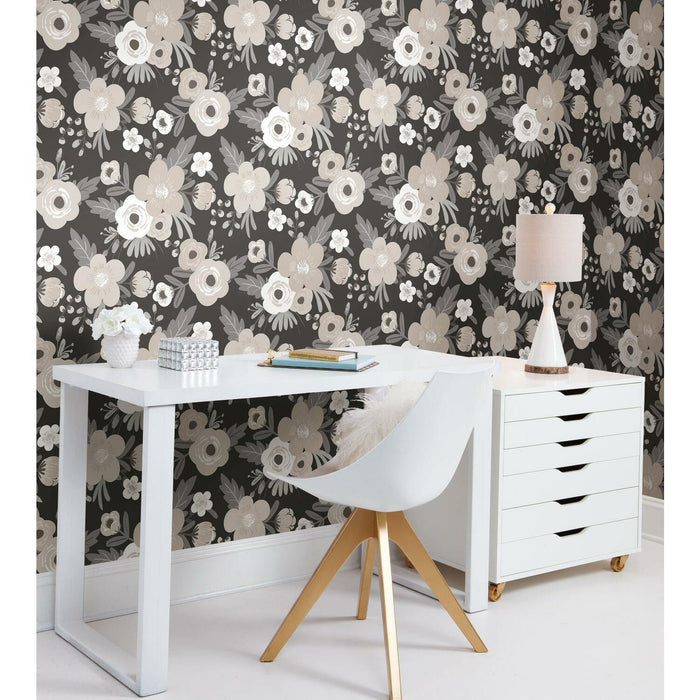 RoomMates Poppy Floral Peel & Stick Wallpaper - EonShoppee