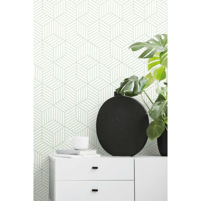 RoomMates Striped Hexagon Peel & Stick Wallpaper - EonShoppee