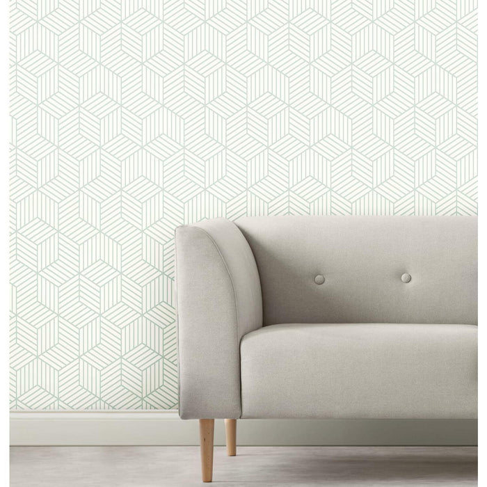 RoomMates Striped Hexagon Peel & Stick Wallpaper - EonShoppee
