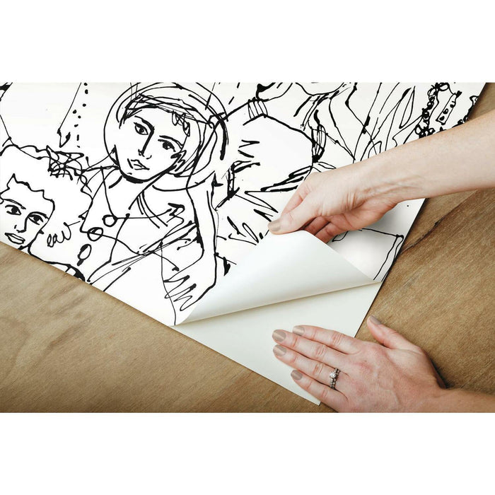 RoomMates Vogue Sketches Peel & Stick Wallpaper - EonShoppee