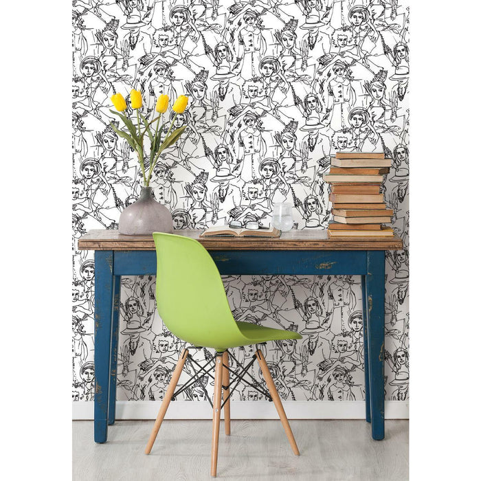 RoomMates Vogue Sketches Peel & Stick Wallpaper - EonShoppee