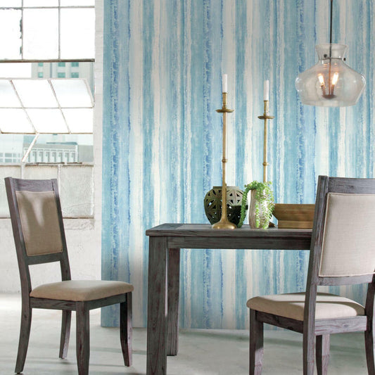 RoomMates Watercolor Stripe Blue Peel & Stick Wallpaper - EonShoppee