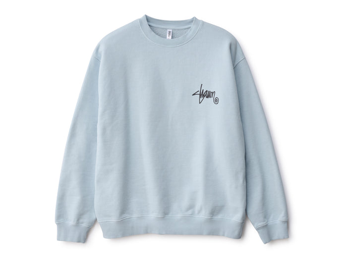 Roots Dot Crew Fleece - Washed Baby Blue