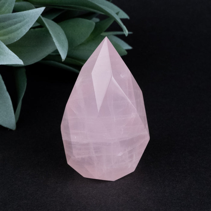 Rose Quartz Faceted Point 124 g 67x36mm - InnerVision Crystals