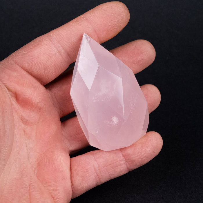 Rose Quartz Faceted Point 131 g 65x37mm - InnerVision Crystals