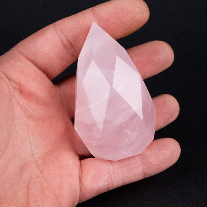 Rose Quartz Faceted Point 146 g 69x39mm - InnerVision Crystals
