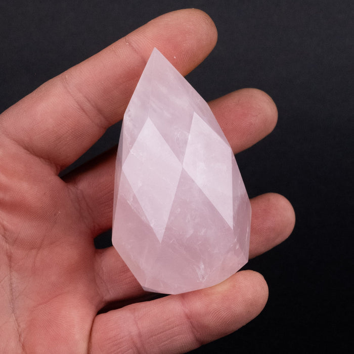 Rose Quartz Faceted Point 150 g 71x39mm - InnerVision Crystals