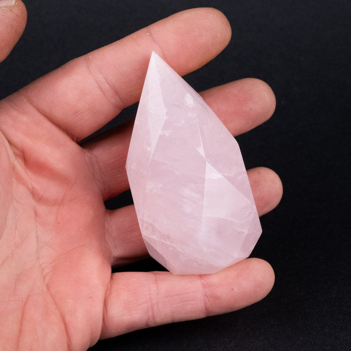 Rose Quartz Faceted Point 152 g 73x38mm - InnerVision Crystals