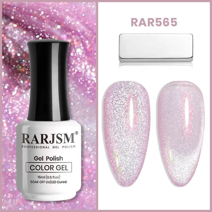 RARJSM ®Rose Red Aurora Velvet Cat Eye Gel Polish 15 ml