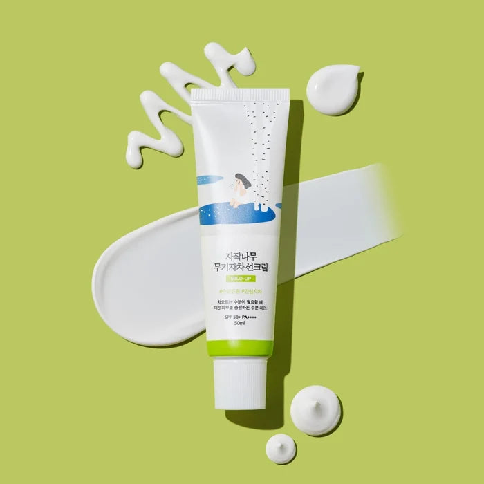 ROUND LAB 1025 Dokdo Birch Juice Moisturizing Mild Up Sunscreen واقي الشمس من راوند لاب