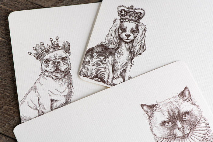 Royal Dachshund Long Pad notepad by Alexa Pulitzer featuring a detailed illustration of a regal dachshund on a long, decorative paper pad.