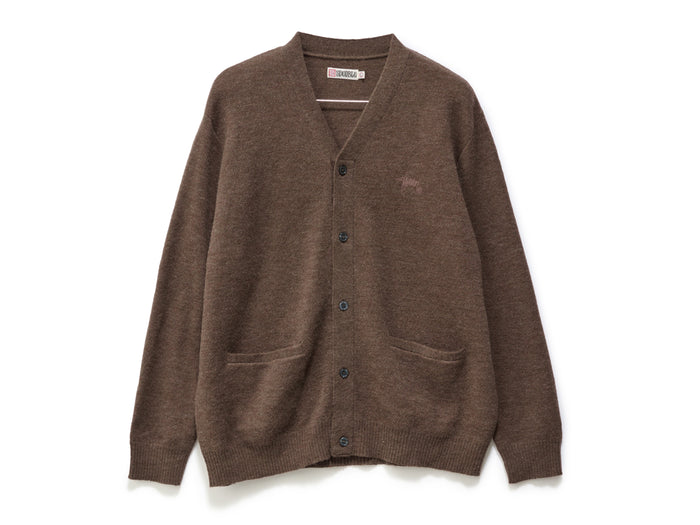 S-Double - Knit Script Cardigan - Chocolate