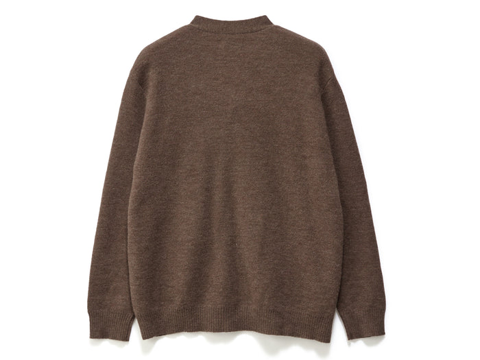 S-Double - Knit Script Cardigan - Chocolate
