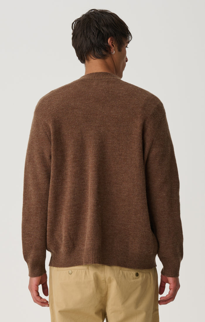 S-Double - Knit Script Cardigan - Chocolate
