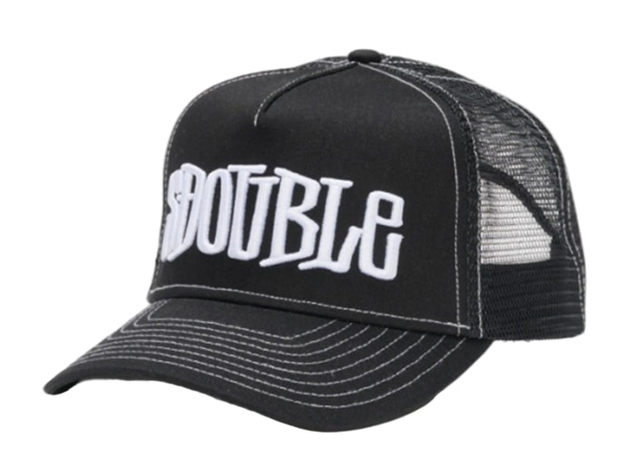 S-Double - Mid-Block Curved Peak Trucker - Black