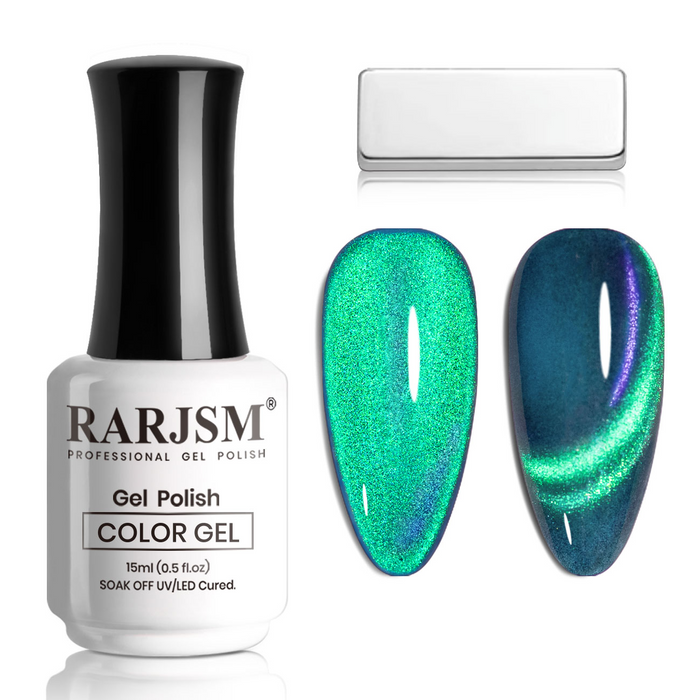Magic Green Purple TPO HEMA Free Magic Ice Jelly Cat Eye Gel Polish