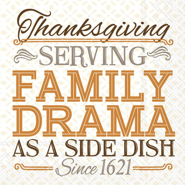 Serving Family Drama Cocktail Napkins