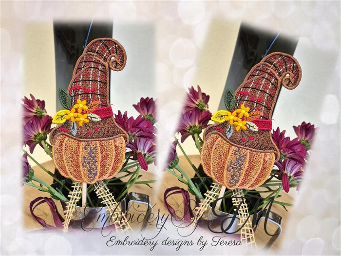 Set Pumpkin Thanksgiving / 5x7 hoop/ two variations