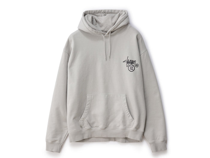 Shawn Dot Hooded Fleece - Washed Grey