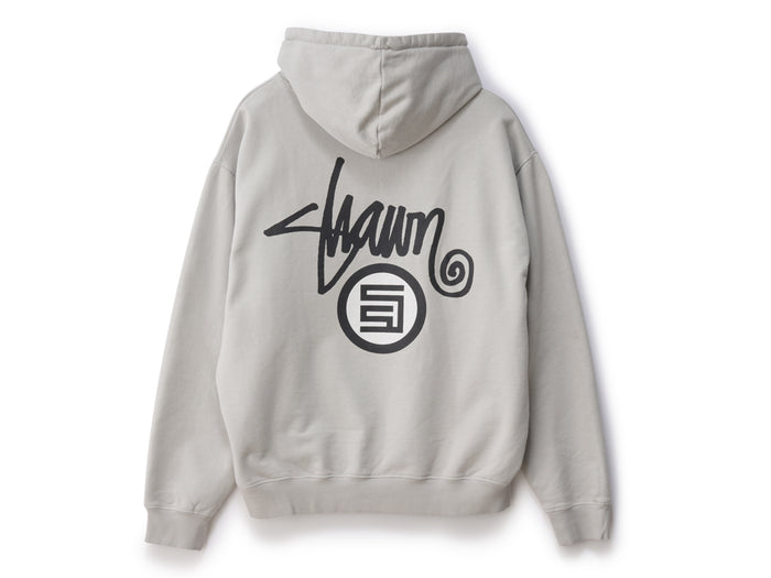 Shawn Dot Hooded Fleece - Washed Grey