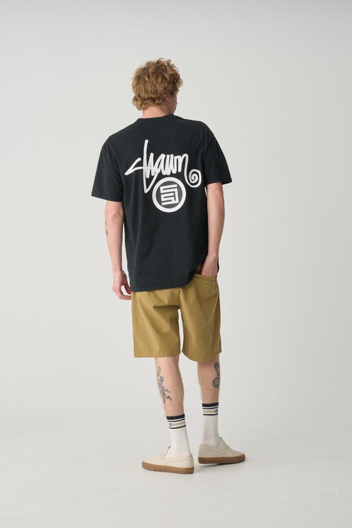 Shawn Dot T-Shirt - Washed Black