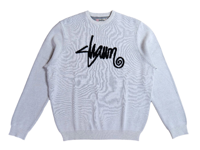 Shawn Script Knit - White