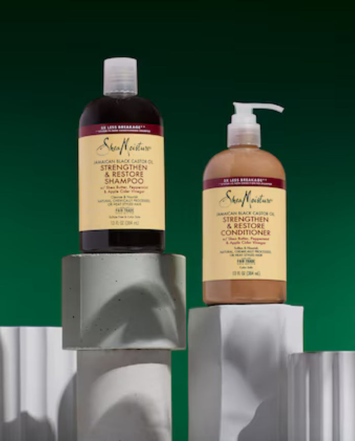 SHEA MOISTURE Jamaican Black Castor Oil Strengthen & Restore Shampoo شامبو زيت الخروع الجامايكي الأسود من شيا مويستر