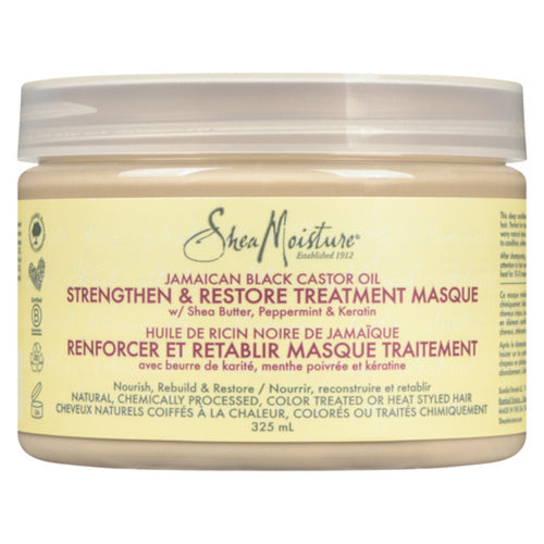 SHEA MOISTURE JAMAICAN BLACK CASTOR OIL Strengthen & Restore Treatment Masque ماسك الشعر