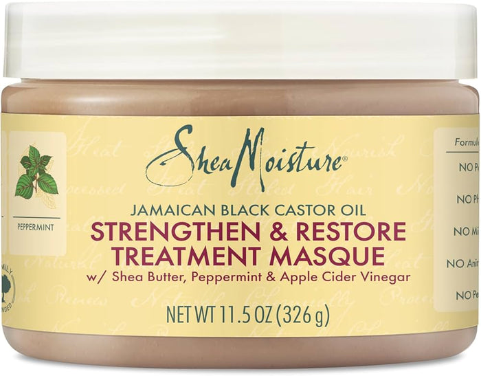 SHEA MOISTURE JAMAICAN BLACK CASTOR OIL Strengthen & Restore Treatment Masque ماسك الشعر