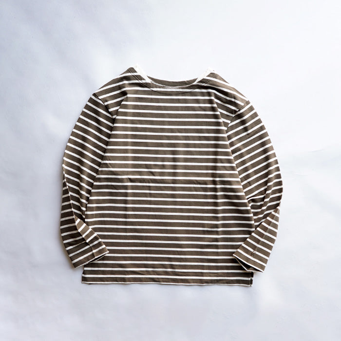 Si　LS BOATNECK BORDER TEE