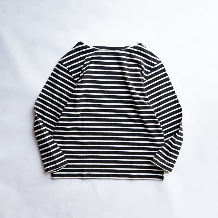 Si　LS BOATNECK BORDER TEE