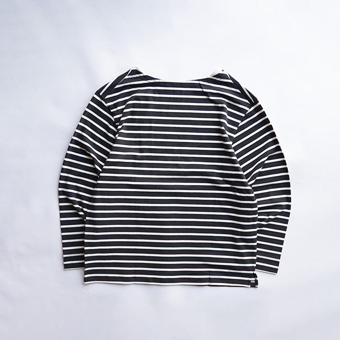 Si　LS BOATNECK BORDER TEE