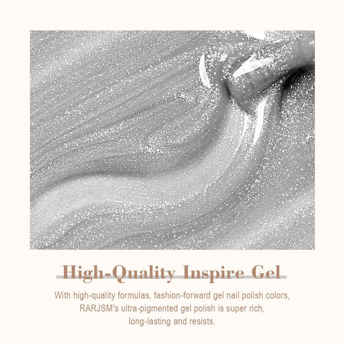 Velvet Jelly Gel Polish Texture Silver Shimmer Detail