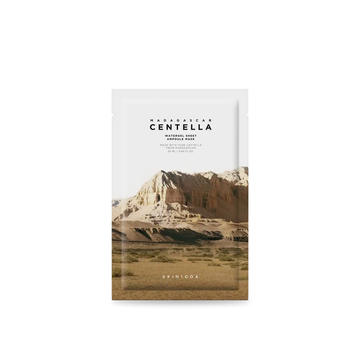 SKIN1004 Madagascar Centella Water gel Sheet Ampoule Mask قناع ورقي بالسنتيلا والجلسرين والبابونج للتهدئة و الترطيب من سكن ١٠٠٤
