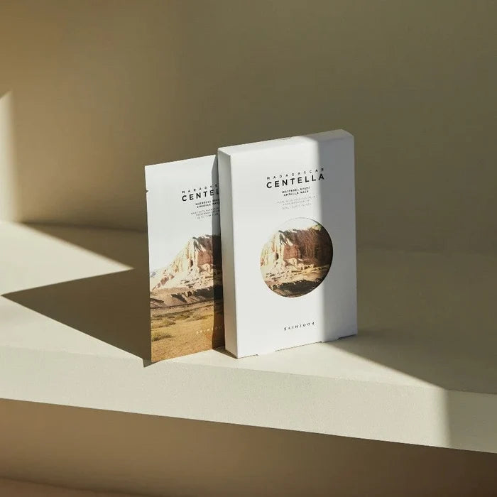 SKIN1004 Madagascar Centella Water gel Sheet Ampoule Mask قناع ورقي بالسنتيلا والجلسرين والبابونج للتهدئة و الترطيب من سكن ١٠٠٤
