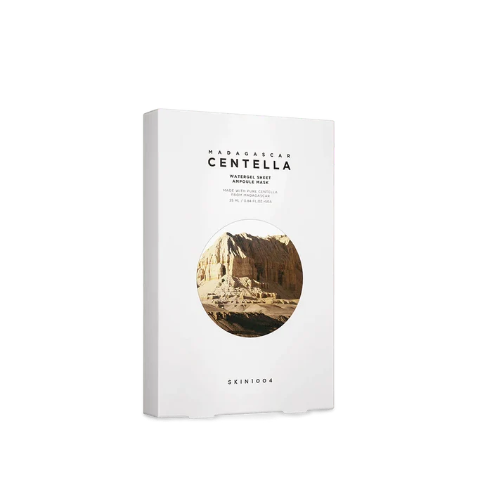 SKIN1004 Madagascar Centella Water gel Sheet Ampoule Mask قناع ورقي بالسنتيلا والجلسرين والبابونج للتهدئة و الترطيب من سكن ١٠٠٤