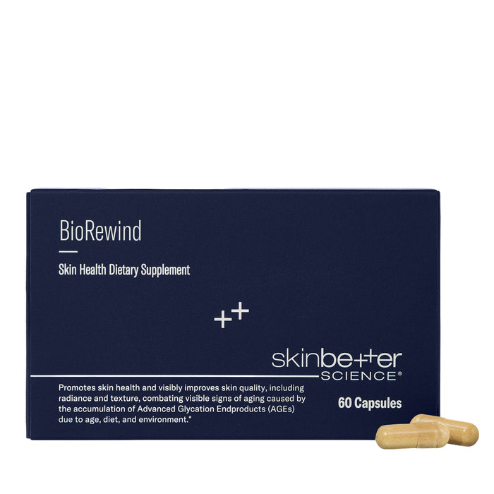 skinbetter BioRewind skin health dietary supplement box with 60 capsules