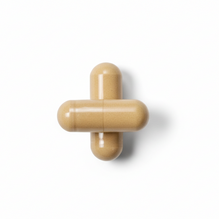Beige capsule-shaped BioRewind skin health dietary supplement