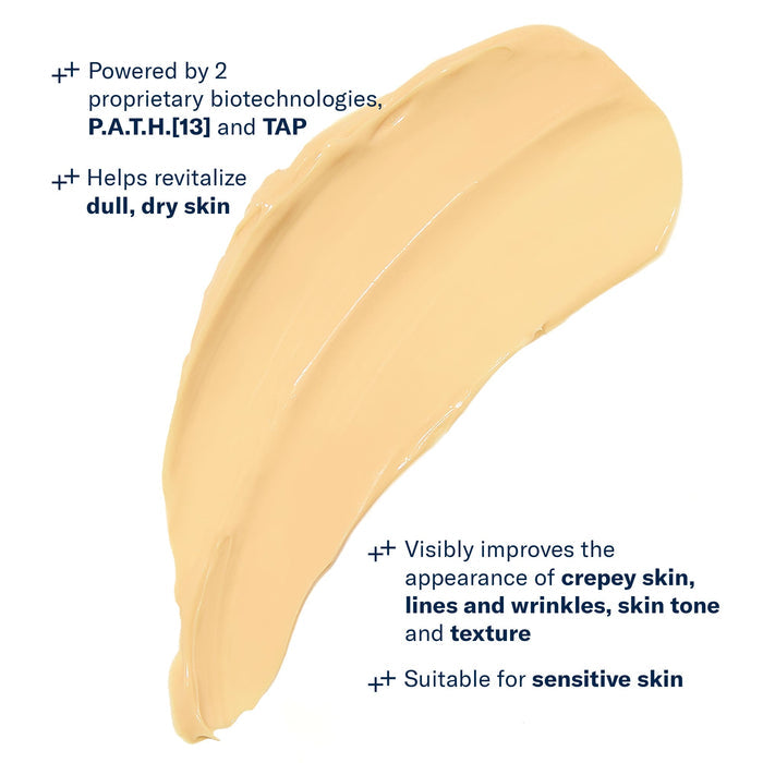 Skinbetter Mystro Revive Renewing Serum texture swatch with P.A.T.H. and TAP claims