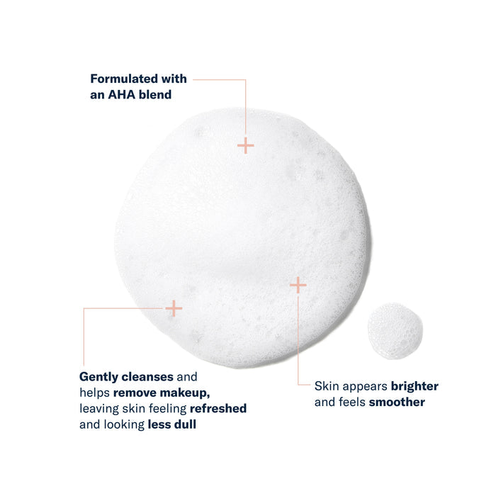 Foamy skinbetter Refining Foam Cleanser texture with AHA blend, removes makeup and refreshes skin