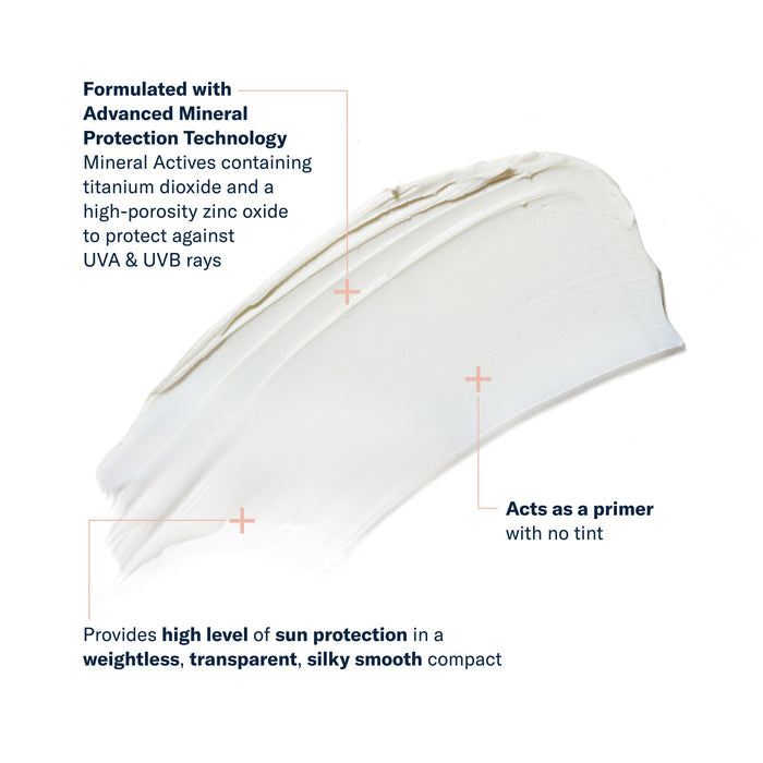 skinbetter sunbetter SHEER SPF 56 mineral sunscreen compact, transparent no-tint primer