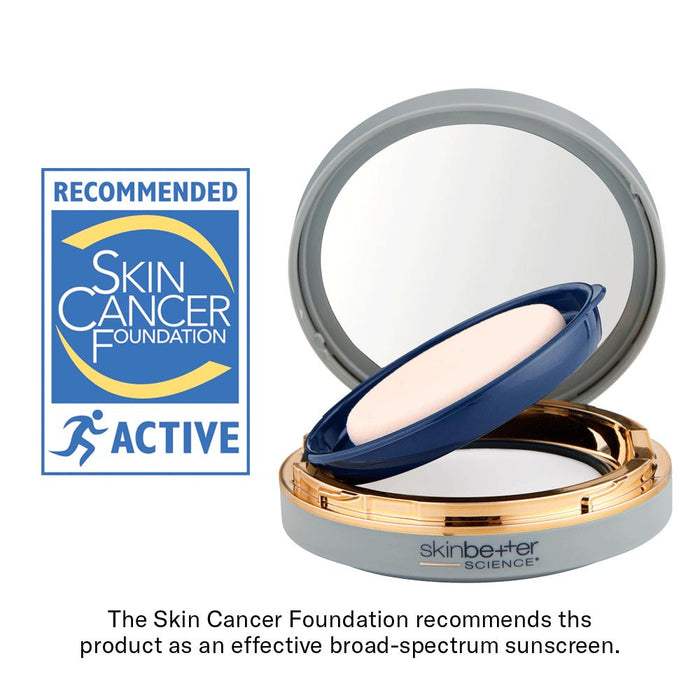 skinbetter sunbetter SHEER SPF 56 sunscreen compact with Skin Cancer Foundation Active seal
