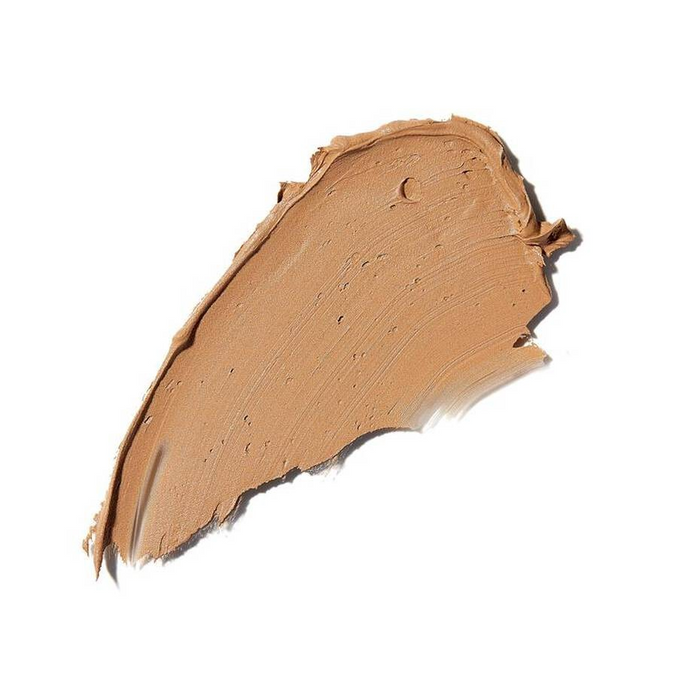 Blendable tan sunscreen compact swatch with silky mineral finish