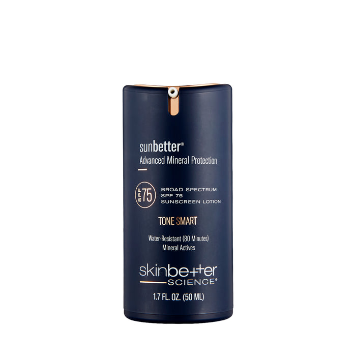 skinbetter sunbetter TONE SMART SPF 75 mineral sunscreen lotion, 50 mL