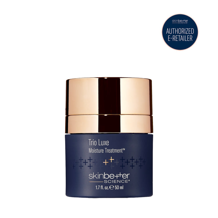 skinbetter Trio Luxe Moisture Treatment jar, 50 ml, navy and gold packaging