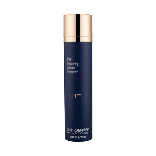 skinbetter Trio Rebalancing Moisture Treatment 50 mL navy and gold skincare bottle