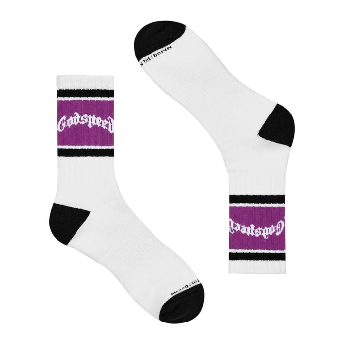 Socks Godspeed OG Logo Striped White/Purple