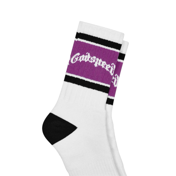 Socks Godspeed OG Logo Striped White/Purple