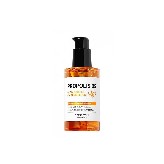 SOME BY MI Propolis B5 Glow Barrier Calming Serum is a powerhouse formula designed to soothe, strengthen, and revitalize your skin. Infused with 73% Propolis Extract and Honey Extract, it delivers intense nourishment while supporting the skin's natural barrier. Enriched with Panthenol (10,000 ppm), Centella Asiatica Extract, and Ceramide NP, this serum calms irritation, hydrates deeply, and improves skin resilience. Fermented ingredients, including Lactobacillus and Saccharomyces Ferment Extract